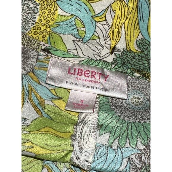 Liberty Of London Target Women’s Floral Boho Blouse Top Green Yellow Size S - Picture 4 of 5